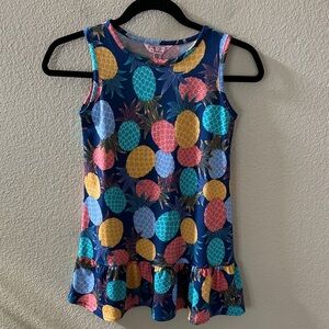 NEW Girls Cooke Street Hawaii Navy Pineapple Sleeveless Dress Size S (6/7)